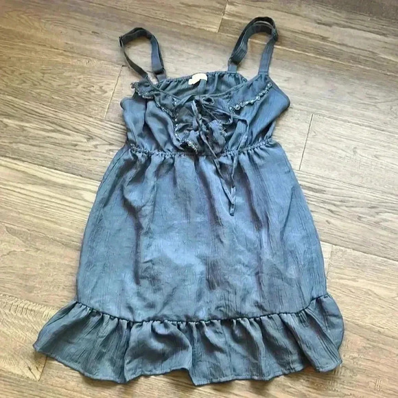 🌸4/$30🌸EDGE design by Mine  | Turquoise blue tank top mini dress - Picture 1 of 11